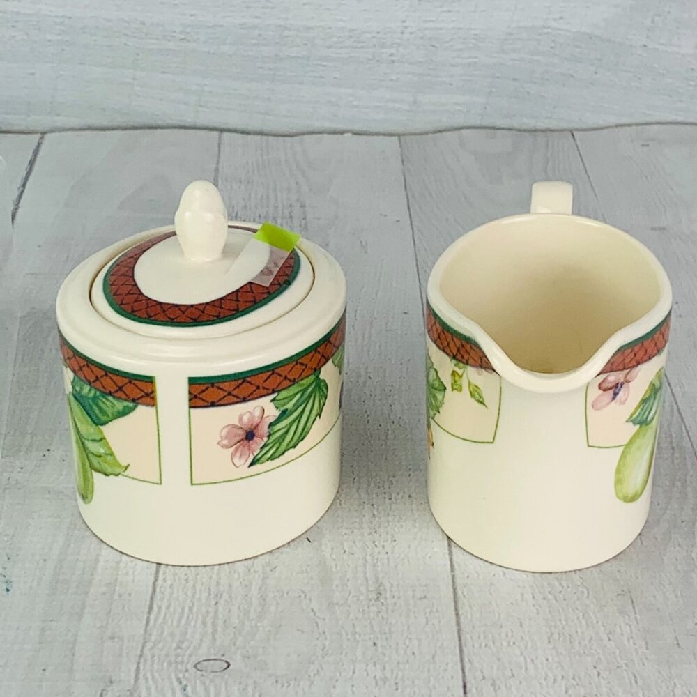 Johnson Brothers AUTUMN GROVE Blueberries Fruit Lidded Sugar Bowl & Creamer Set - Picture 6 of 10